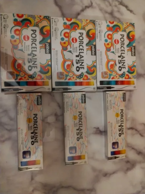 Pebeo Porzellan 150 Permanent Keramik Farbmarker Pop 6x Farben 27x Marker