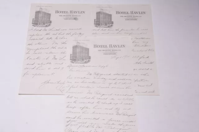 1928 Lamson Goodnow Hotel Havlin Cincinnati OH Letter Ephemera P217L