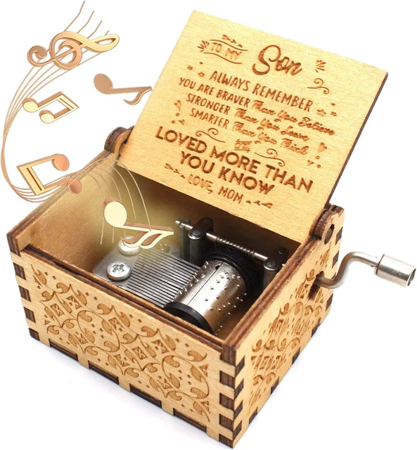 Wooden Music Box – You Are My Sunshine Music Box, from Mom to Son, Gifts for Kid