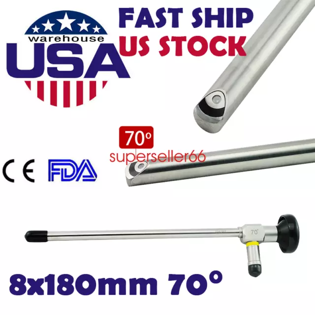 Carejoy ø8x180MM Rigid Endoscope Laryngoscope Throat Connector 70° in stock