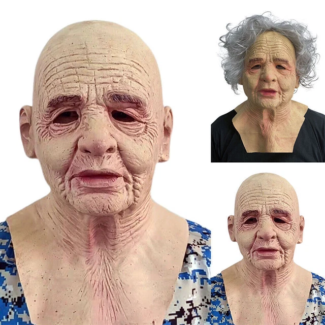 Old Lady Woman Granny Mask Scary Halloween Latex Masks Cosplay Costume Dress  £19.17 - Picclick Uk