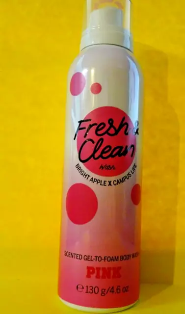 Victorias Secret PINK FRESH AND CLEAN Gel To Foam Body Wash 4.6 oz