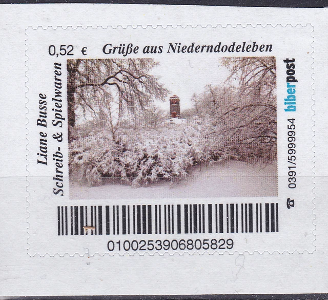 Privatpost. Biberpost. Grüße aus Niederndodeleben, postfrisch