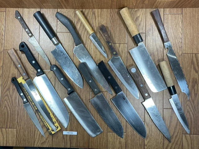Damaged Lot of Japanese Chef's Kitchen Knives hocho set from Japan HB336