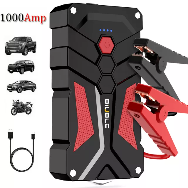 BRPOM Car Jump Starter 1500A Peak 15800mAh 12V Emergency Start Power Bank  with Smart Jump Cables(Up to 7.0L Gas or 5.5L Diesel Engine, 30 Times)