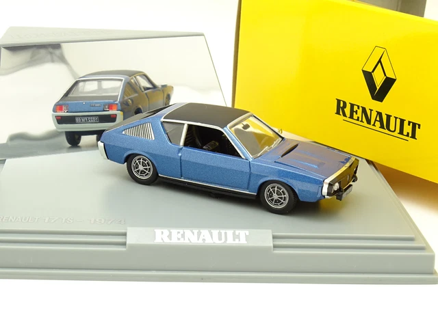 1/43 RENAULT FUEGO Norev Jet-Car bleue TBE + boite vitrine ajoutée EUR