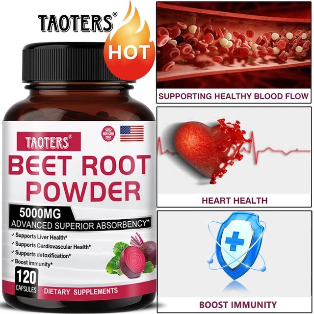 BEETROOT 5000MG 30/60/120 Capsules Dietary Antioxidant Blood Pressure £