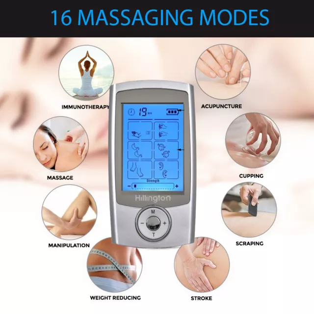 Rechargeable Tens Machine Digital Therapy Full Massager Pain Relief Acupuncture 2