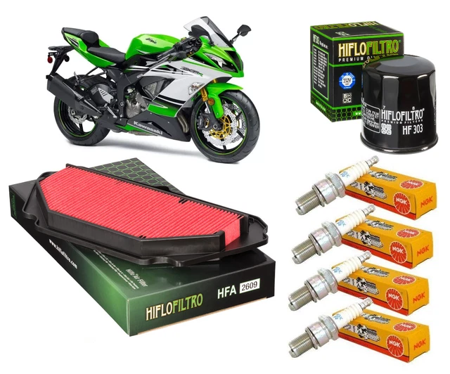 Pack Révision Pour Kawasaki ZX-9R (1994-1997) - Filtres à Huile/air Et Bougies, Marque Générique