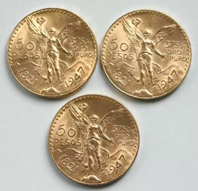 pièce en or monnaie 50 Pesos OR - Mexique 37,5g OR Pur qualite TTB gold coin