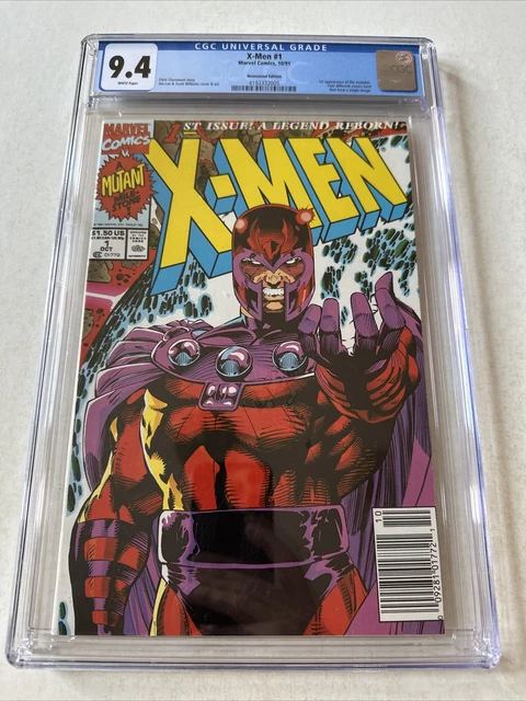 X-Men #1 CGC 9.4 1991 Jim Lee Magneto Cover; Newsstand Variant Marvel Comics NM
