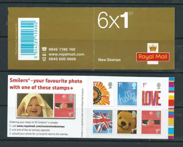 2005 Qa1 Booklet With 6 X Small Format Smilers & 'New Stamps' Cover Legend
