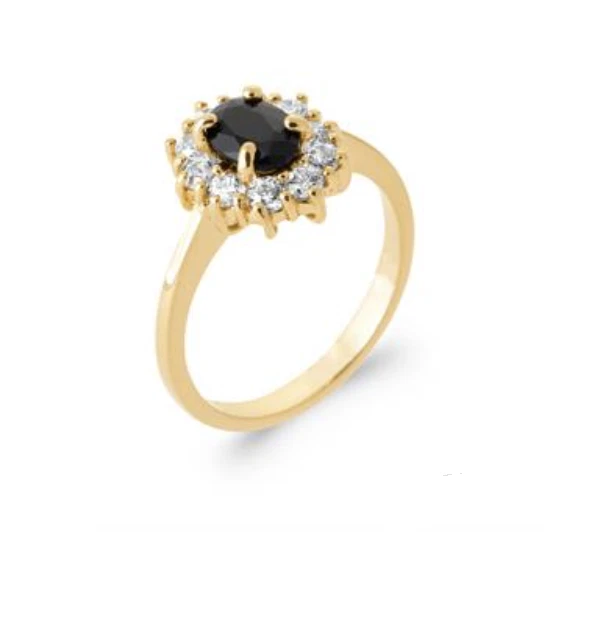 Dolly-Bijoux Bague T52 Fleur 20 mm Marquise Améthyste Cz Plaqué Or 18K 5 Microns
