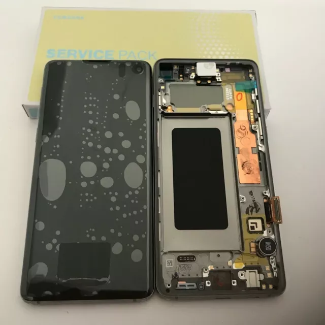 Genuine Samsung Galaxy S10 Sm- G973F Black Lcd Service Pack Display Screen