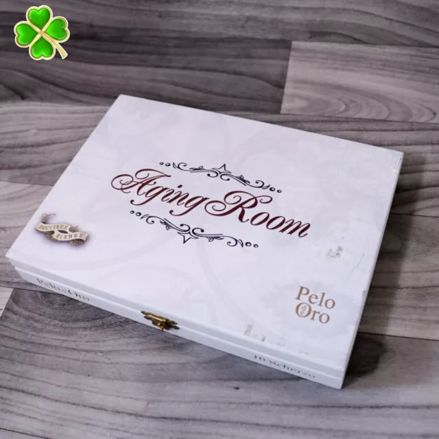 Aging Room Pele de Oro Scherzo Empty Wood Cigar Box 9.5" x 7" x 1.25 ~
