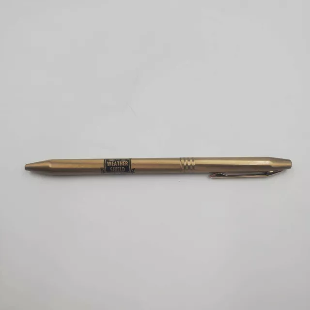 Vintage Gold Chromatic Ballpoint Pen WEATHER SHIELD MFG Twist Action Dual Color