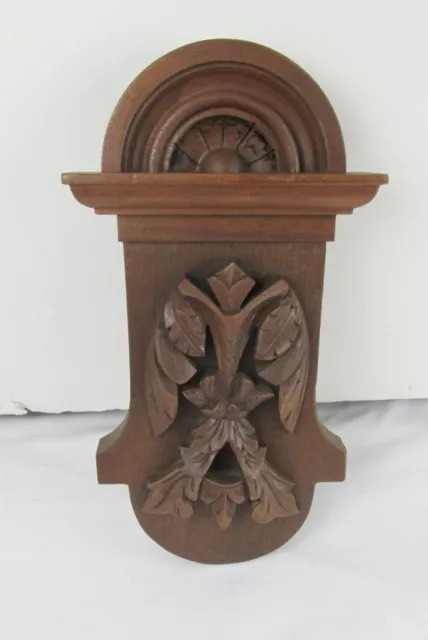 Antique Victorian Carved Walnut Wood Pediment / Crown Architectural Salvage