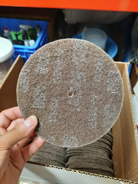 10 Pack -  6” x 1/4"  Scotch-Brite Cut & Polish Finishing Disc Medium 1/4” Arbor