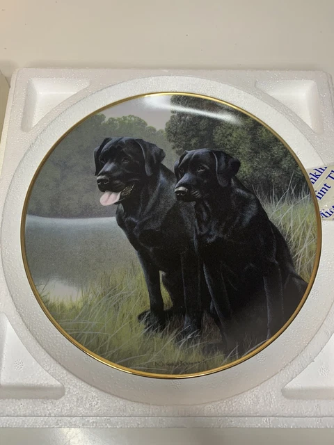 SPORTING COMPANIONS FRANKLIN MINTPlate Black Labrador Retriever by Nigel Hemming