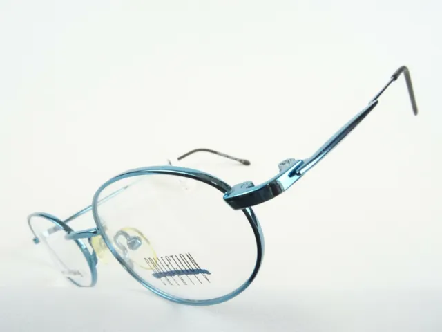 Himmelblaue Brille Brillengestell Metallfassung kleine ovale-runde Form Gr/S 2
