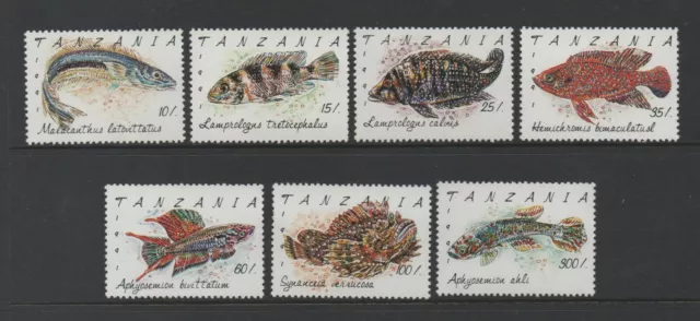 TANZANIA 1992 FISH Set of 7v (SG1136/42) *VF MNH*
