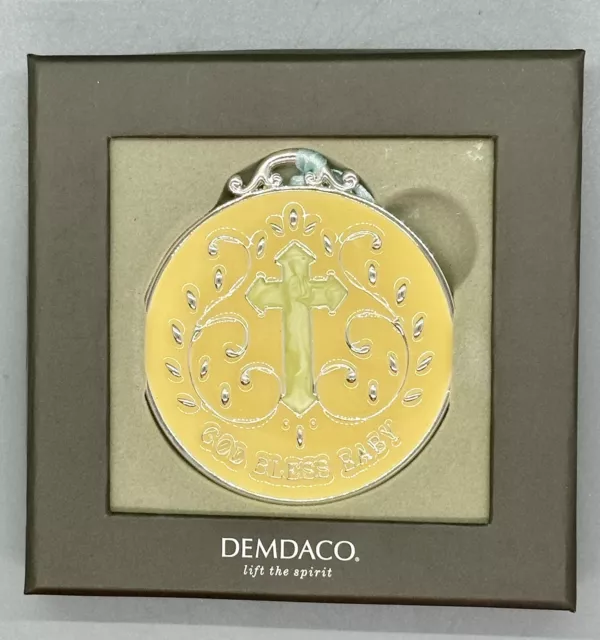 DEMDACO Lift the Spirit God Bless Baby Hanging Keepsake Medallion Ornament - NIB
