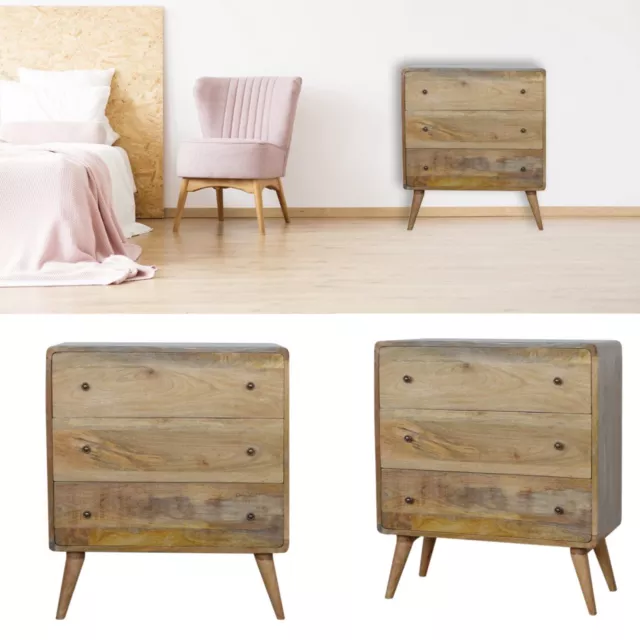 Chest of Drawers Cabinet Storage Mid Century Nordic Retro Style Oak finish