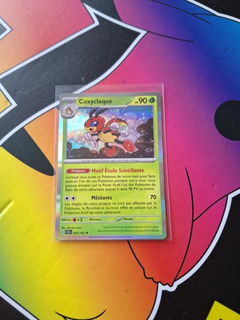 CARTE POKÉMON RARE Coxyclaque 003/142 SCR Couronne Stellaire FR NEUF ...