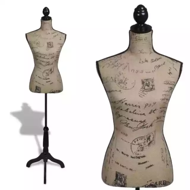 Damenbüste Schneiderpuppe Büste Torso Angezogen Mannequin Jute	 DE Neu 2