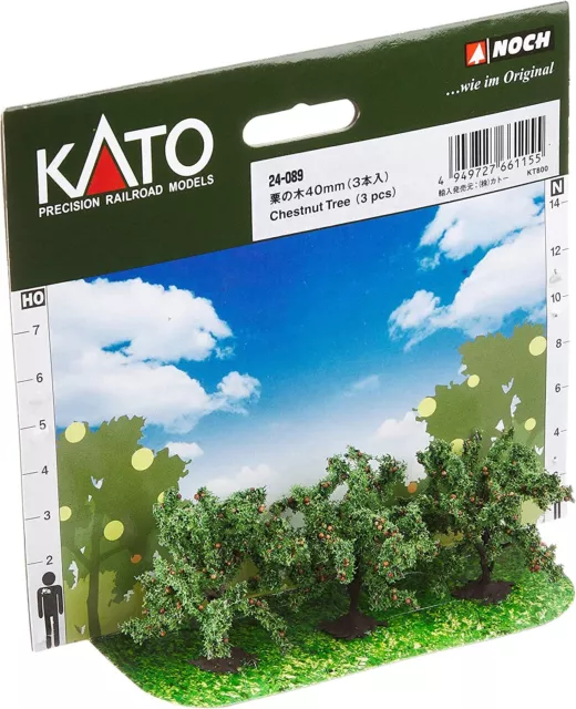 Kato N Gauge Castaño Árbol 40mm 3 Piezas 24-089 Maqueta Suministros