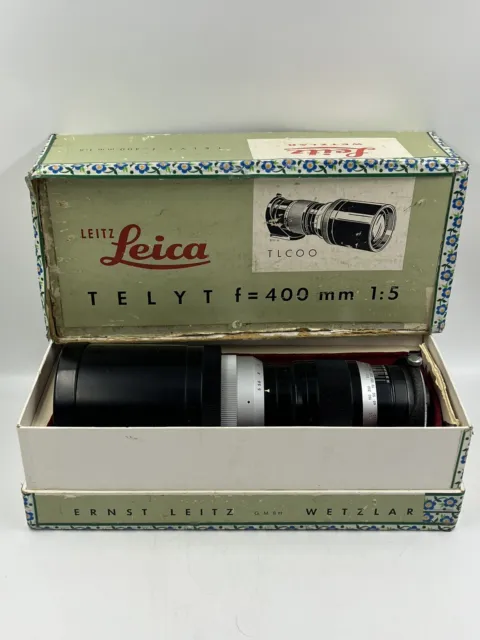 Vintage Kamera Objektiv Leitz Leica TLCOO Telyt f= 400mm 1:5 in OVP 8