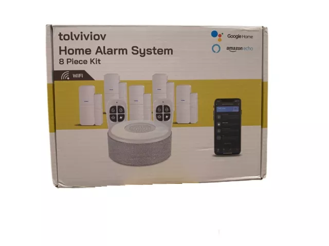 Tolviviov Home Security System Wireless, Smart DIY Alarm Systems, 8-Piece Kit
