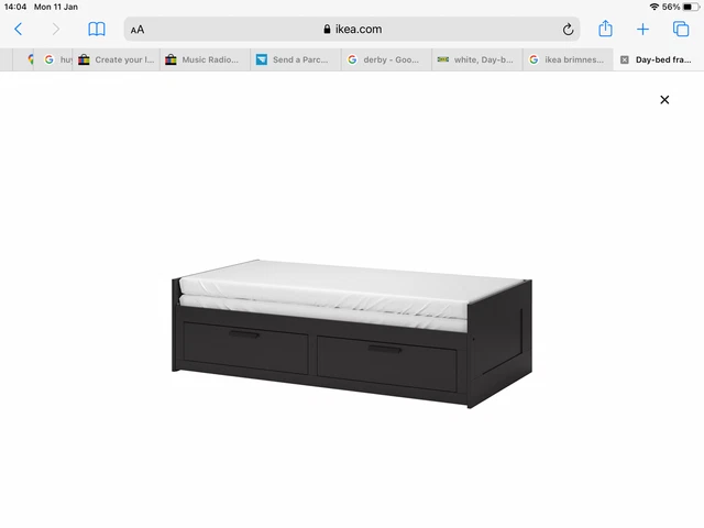 Ikea brimnes on sale bed black