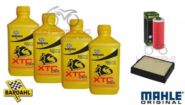 Kit Tagliando 4 Lt Bardahl Xtc + Filtro Aria E Olio Bmw R 80 Gs Pd 800 1988 1989