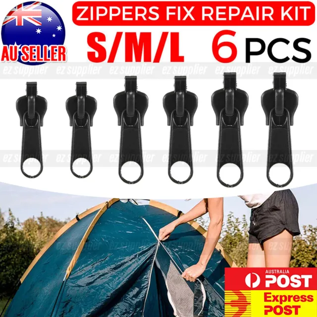 6/12Pcs Universal Instant Fix A Zipper Repair Replacement Zip Sewing Kit DIY HOT