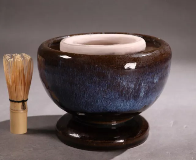 Vintage Japanese Sea Cucumber Pottery Charcoal Brazier Hibachi Tea Ceremony