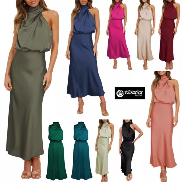 Vestito Leggero Donna Abito Cerimonia Casual Woman Maxi Light Dress 110542