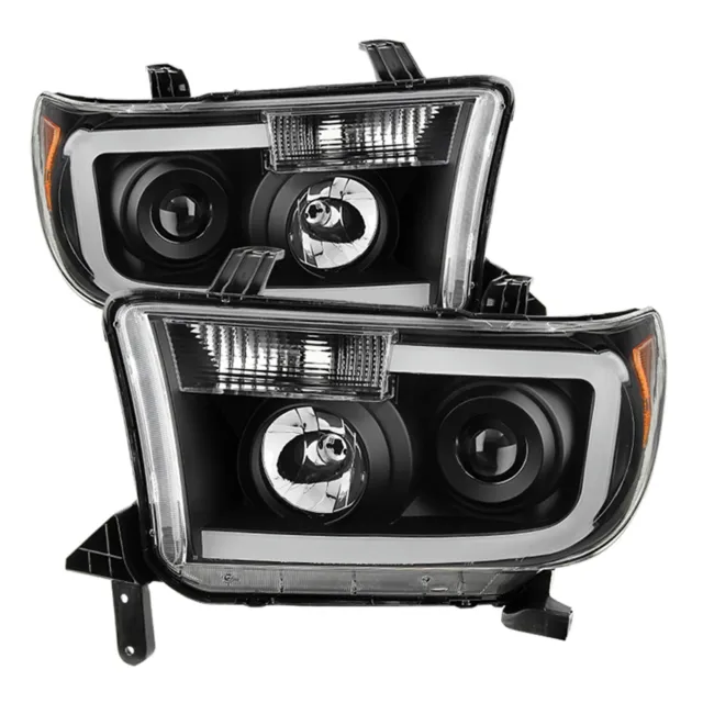 Spyder Auto 9027888 XTune LED Light Bar Projector Headlights Fits Sequoia Tundra