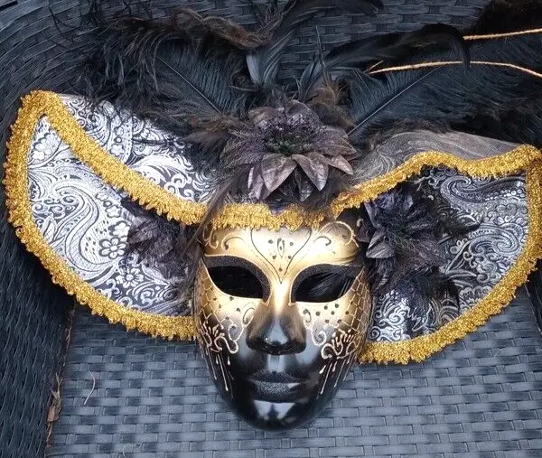 Hommes Femmes Bal Masqué Masque Vénitien Fête Masque Yeux Neuf Noir  Carnaval