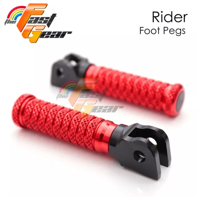 For CBR1000RR Fireblade / ABS 08-15 M-GRIP Rider Front Footpegs CNC Red