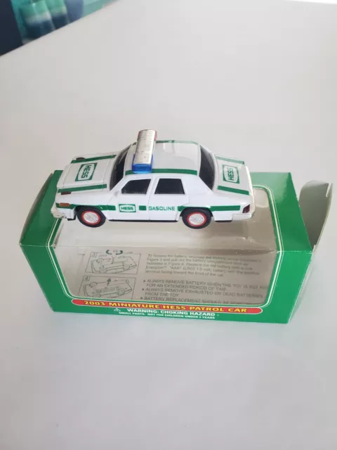 Vintage Mini Miniature Hess Truck 2003 Police Patrol Car New In Box