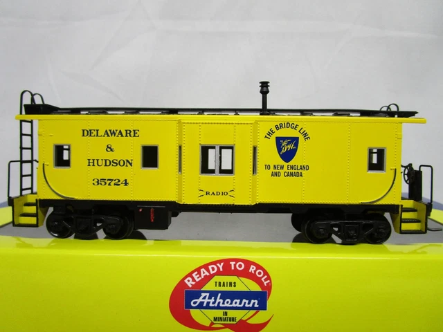Athearn HO Scale DH Delaware Hudson Bay Window Bridge Line Caboose Car #35724 LN