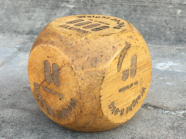 Vintage Old Handmade Big Size Decorative Wooden Game Dice Collectible