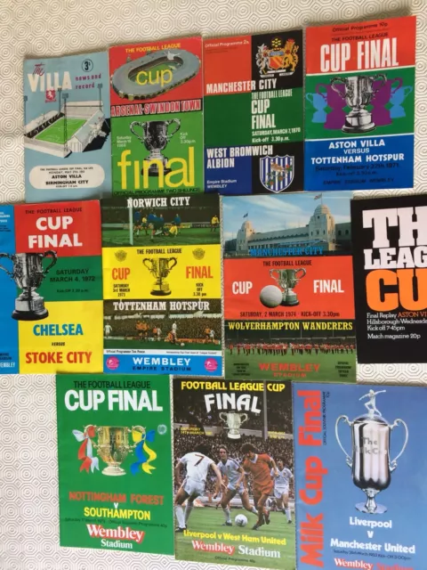 Programmes Finaux De La Coupe Football League 1963 À 1986 ~ Vous Choisissez Quelle Année