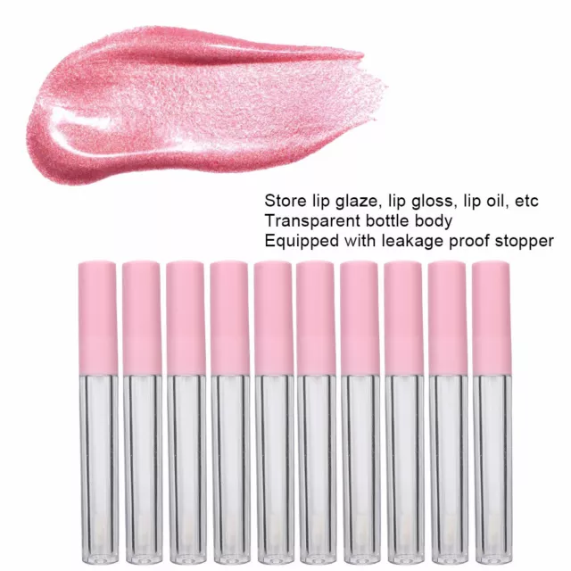 10pc DIY Refillable Lip Gloss Bottle Empty Lip Balm Tube Container Makeup Tools