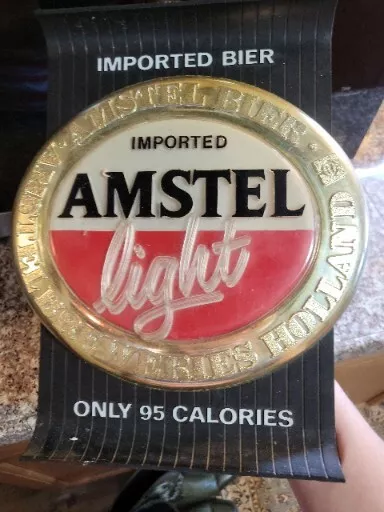 Vintage Amstel Light Imported Beer Wall or Tabletop Bar Display Sign!