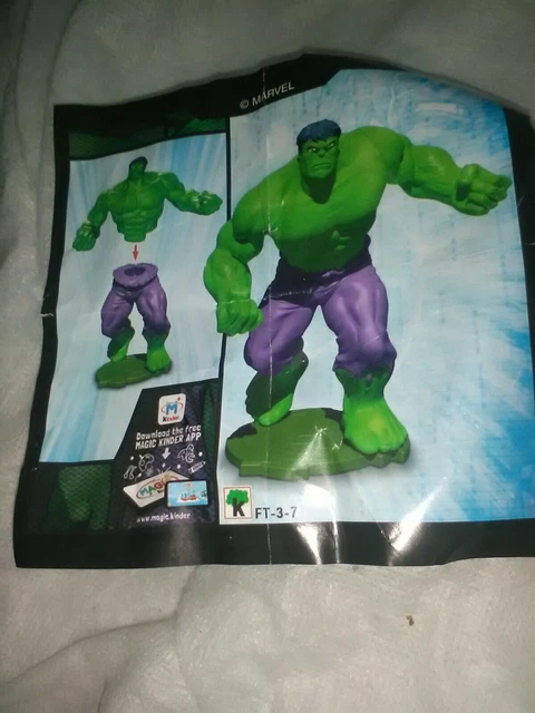 Kinder Maxi Gran Sorpresa Hulk  Man Marvel Avengers Ft-3-8 /2018 "Nuovo"