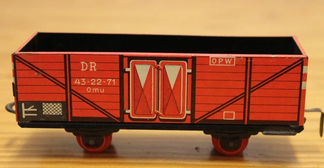 Blechspielzeug offener Güterwagen Waggon.-Alte-.