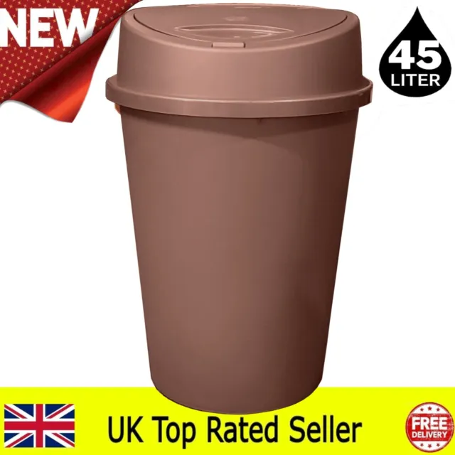 Rose Gold Kitchen bin Touch Top Bin plastic recycling bin press waste Bin - 45L