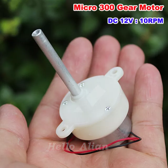 DC 6V 9V 12V 10RPM Slow Speed Micro Small 300 Gearbox Gear Motor Long Shaft Toy